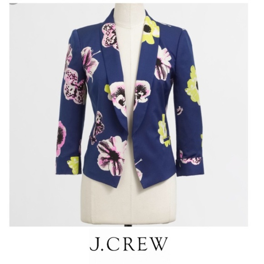 J Crew Floral Blazer